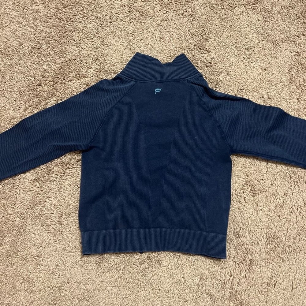 Fabletics Cropped Seamless‎ Rib Full-Zip - Picture 3 of 4